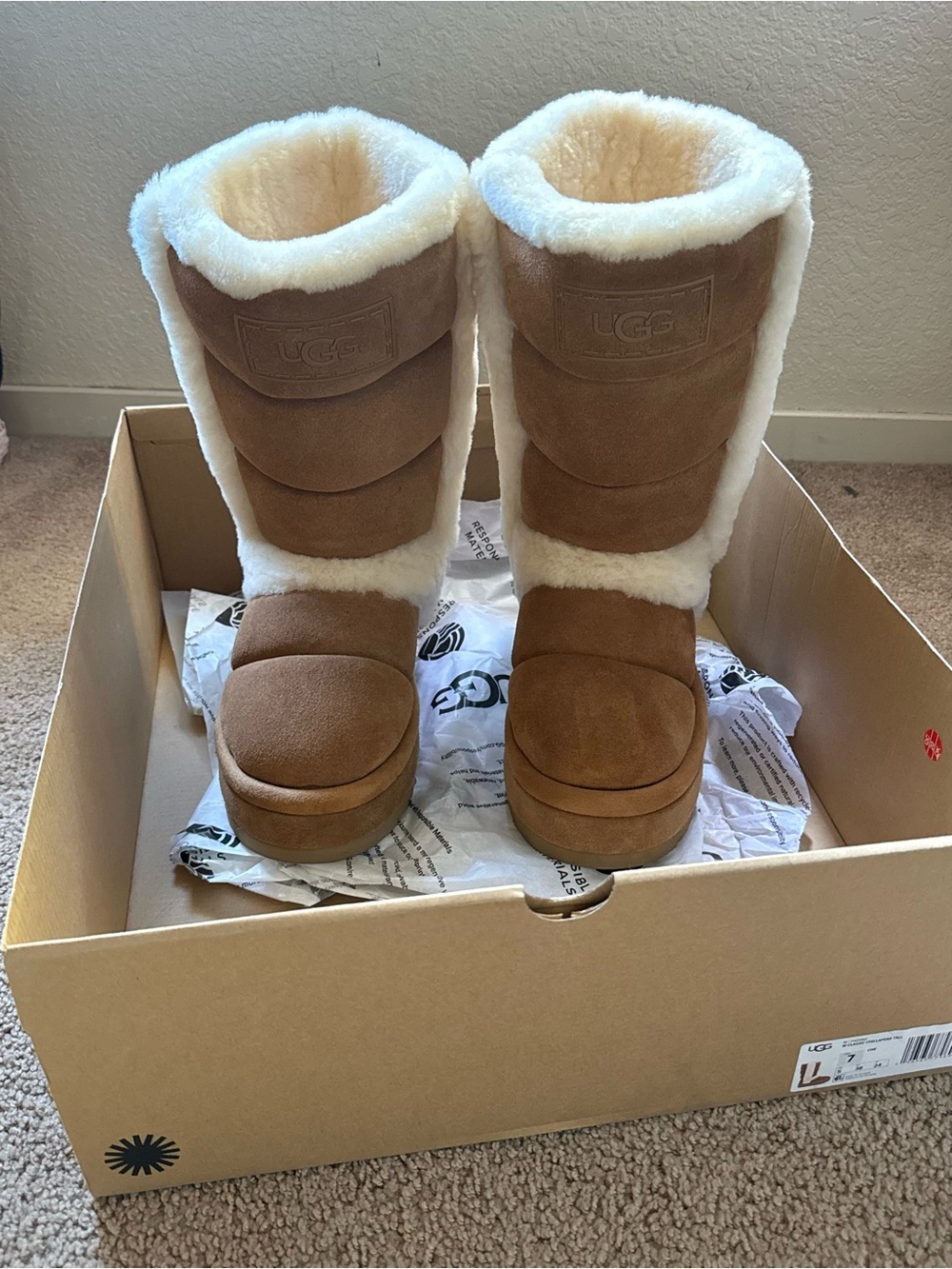 UGG Chillapeak Genuine Shearling
Trim Tall Boot